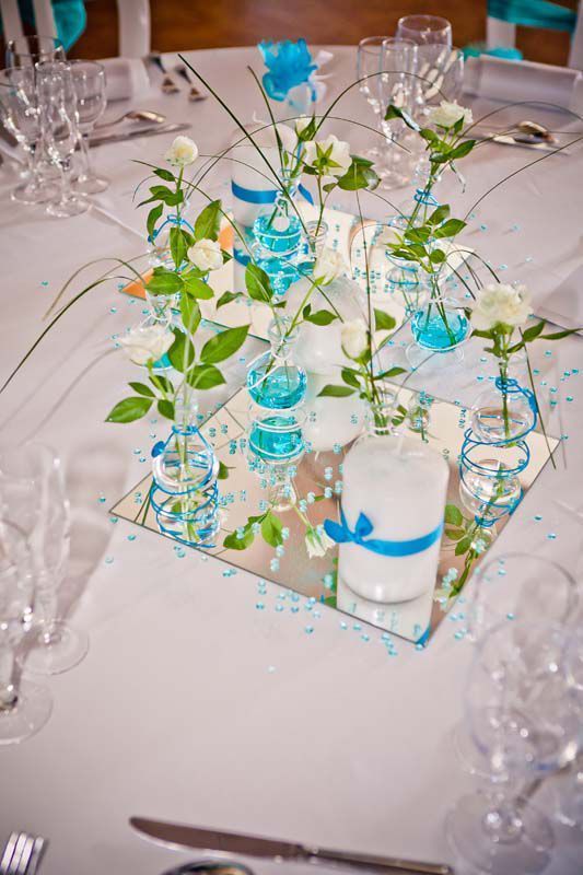 Emilie & Romain, un mariage turquoise et blanc