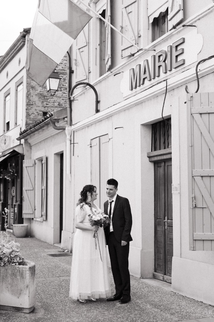 Mariage civil avant la fête du mariage