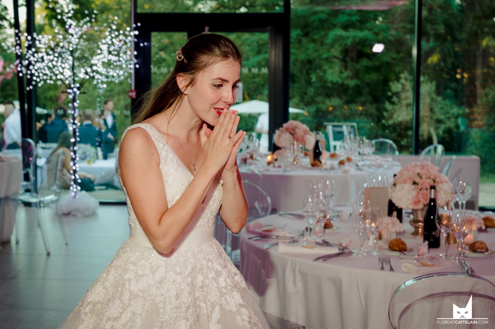 repas déco mariée émue - mariage domaine Montjoie toulouse - wedding planner toulouse la dolce vita