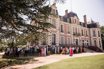 vin d'honneur devant le château 