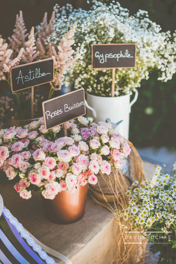 déco de fleurs de mariage