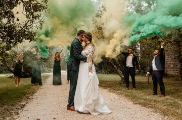 Photo couple avec fumigènes