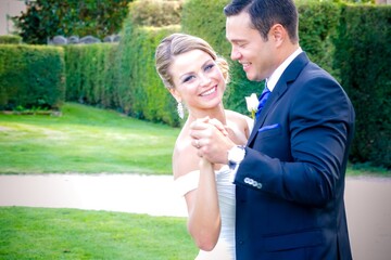 Mariage bleu navy au Château pour un couple élégant