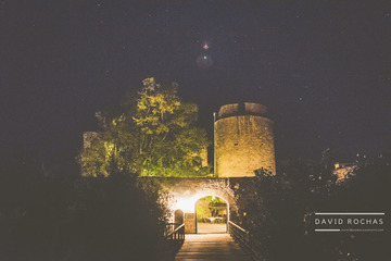 lumières de mariage dans un château