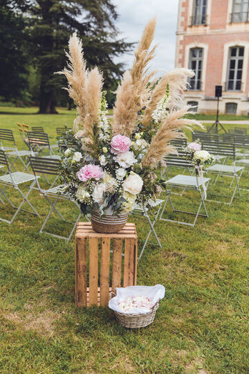 pampas et fleurs