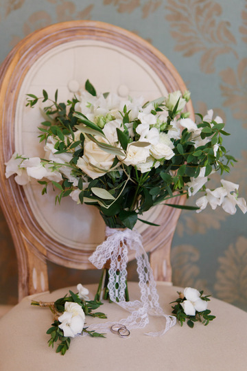 bouquet et boutonnière assortis