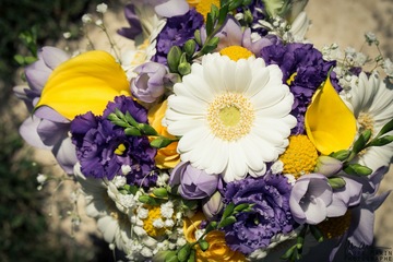 Bouquet haut en couleurs