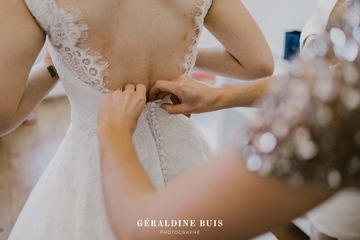 Boutonnage robe mariée