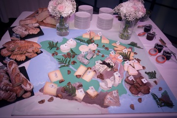 Carte de France de fromages mariage