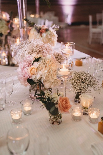 La Dolce Vita | chemin de bougies table des mariés