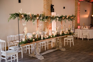 Déco mariage champêtre guirlandes végétale