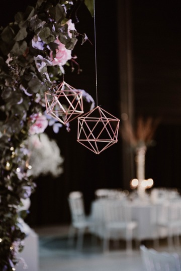 déco de mariage rose et doré