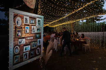 Diner mariage en extérieur