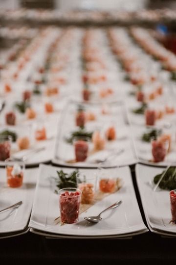 entrée verrines au repas de mariage