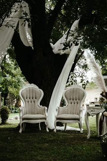 Fauteuils des mariés cérémonie laïque