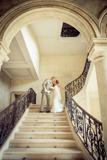 Bleu navy, pastels et doré pour un beau mariage au nord de Toulouse