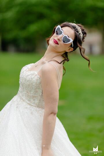 Lunettes coeur de la mariée