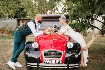 Mariage civil - location 2CV