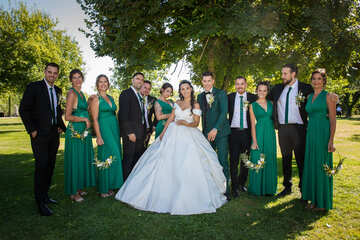 Mariage tenue verte et cravate verte