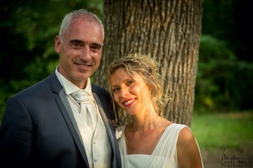 Mariage pep's en violet et jaune au nord de Toulouse