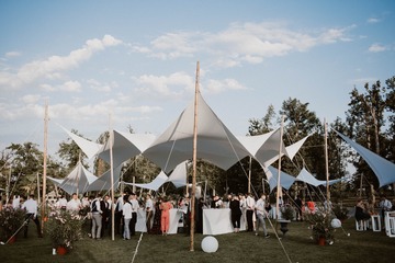 voiles d'ombrage pour un mariage à Toulouse