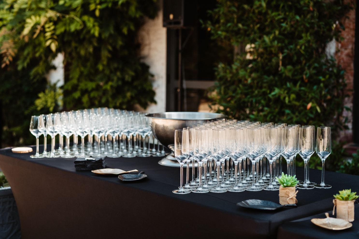 Buffet verrerie GL Traiteur vin d’honneur mariage