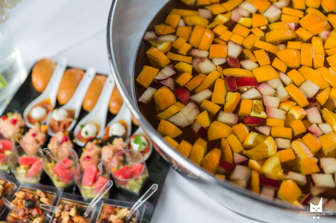 Apéritif mariage sangria punch fruits