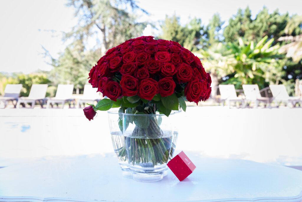 Cadeau du marié envoyé à la mariée le matin du mariage