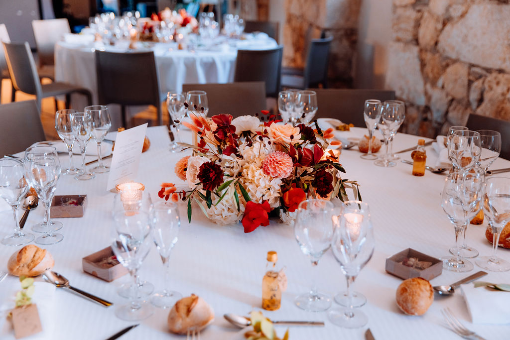 Centre de table fleuri