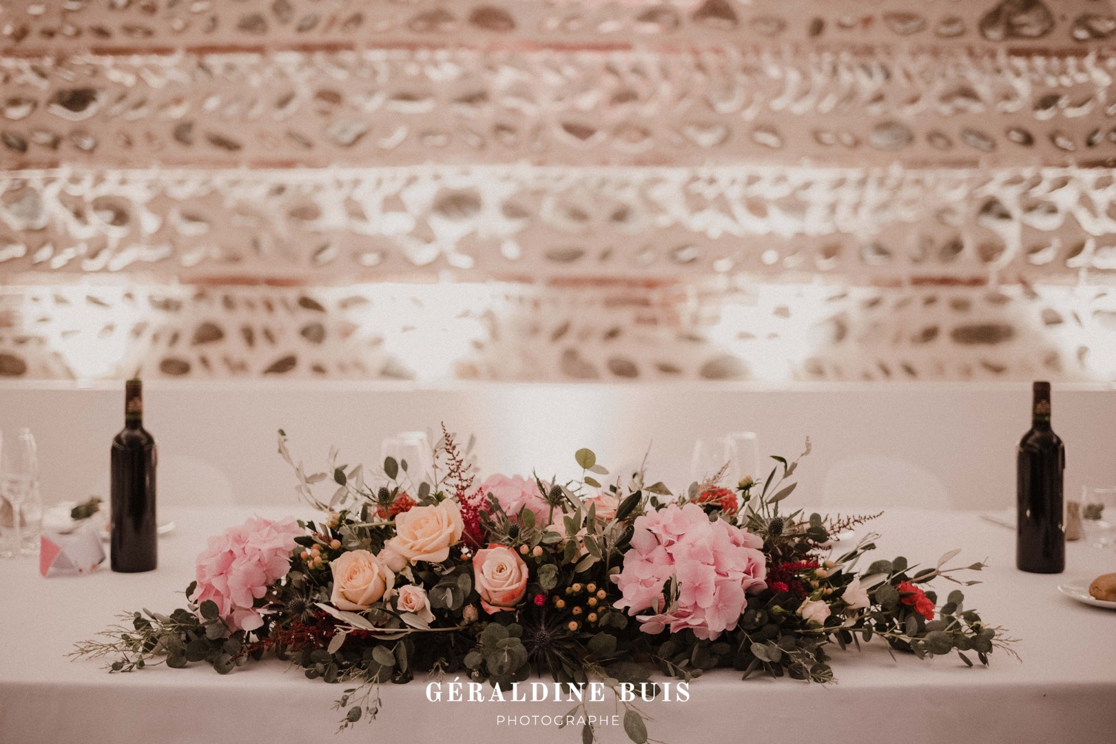 Composition florale table d’honneur