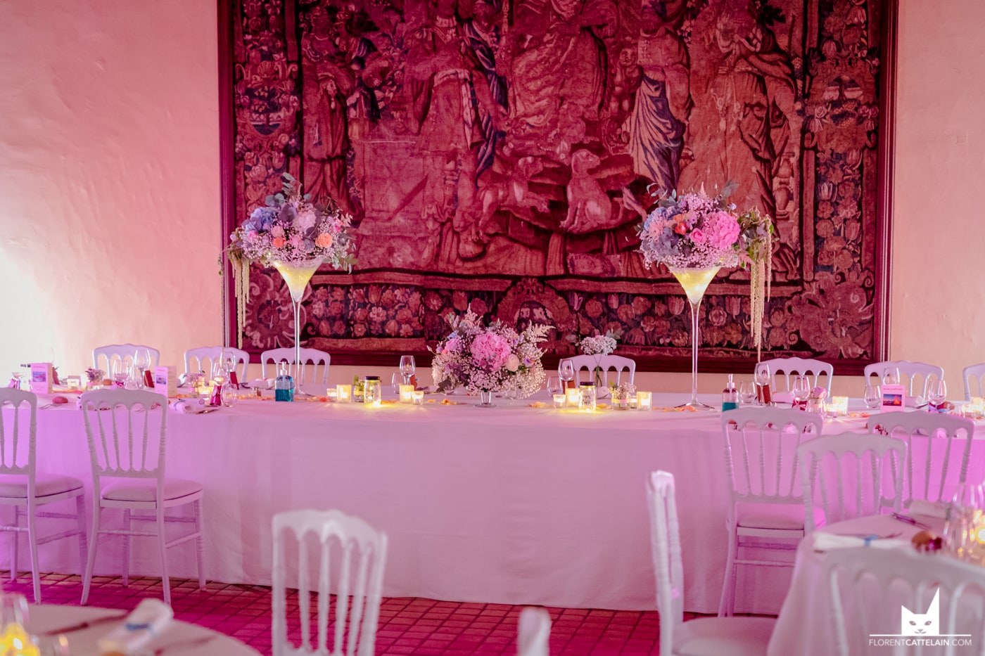 Déco florale table d’honneur