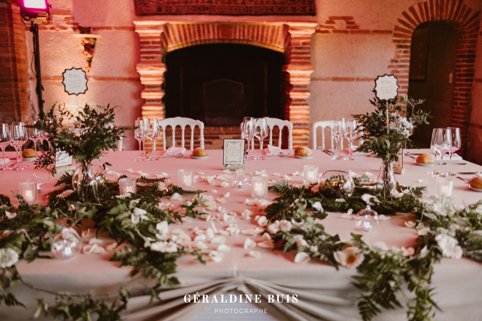 lierre et verdure table d’honneur