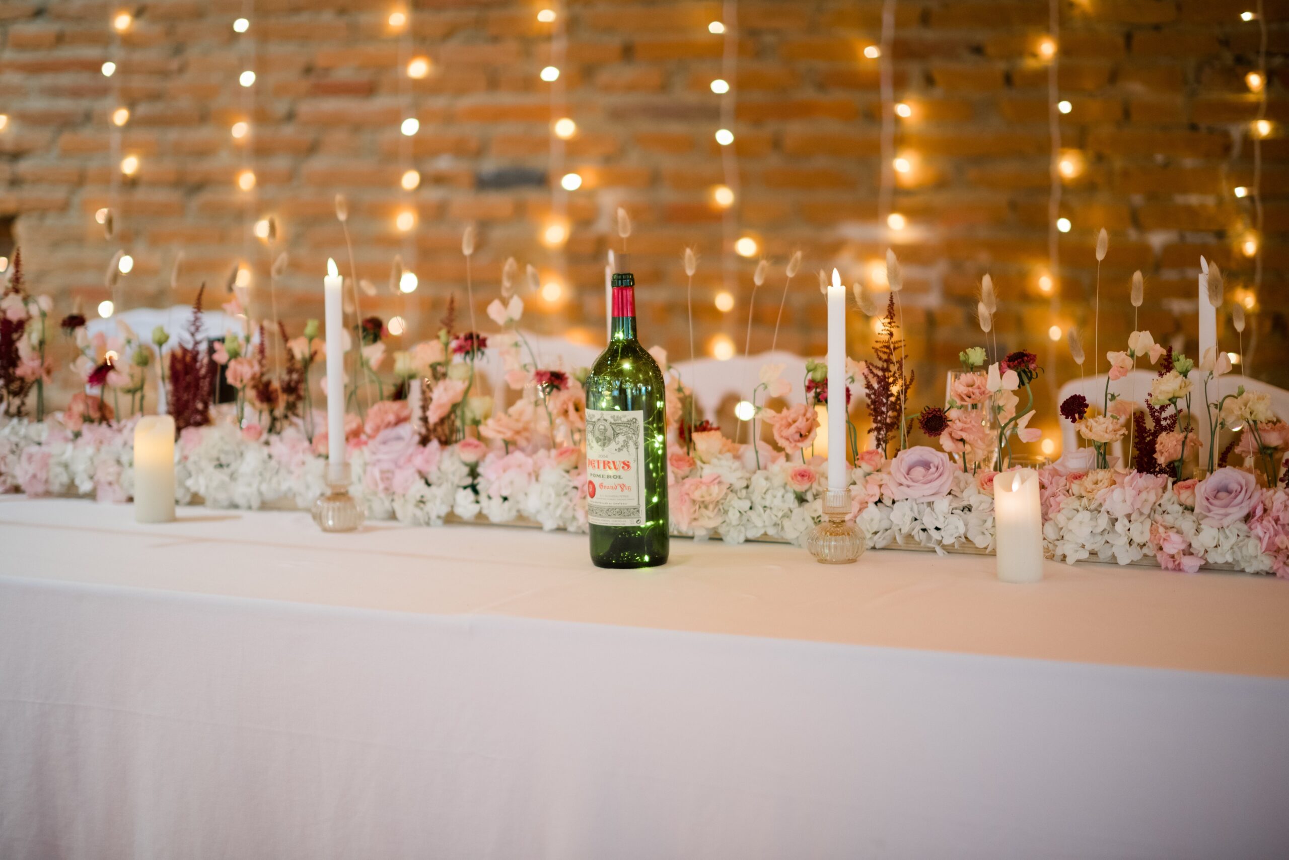 Déco table bouteille de vin