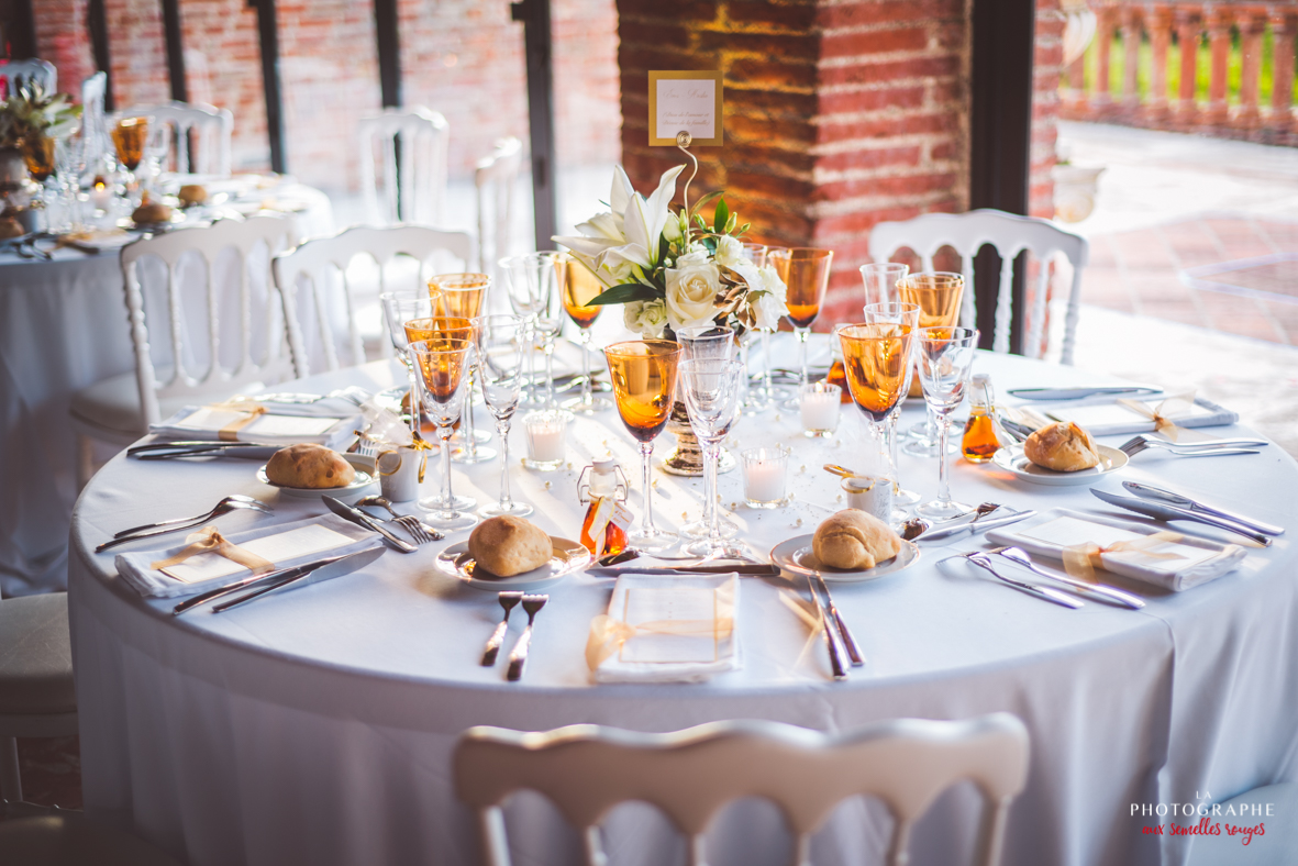 déco table verre roma doré – la dolce vità, château saint louis, mariage Montauban Toulouse
