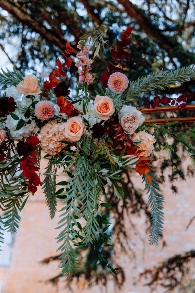 Décoration florale arche