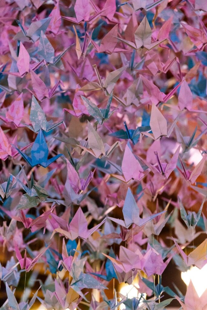 Décoration salle origamie organisation mariage La Dolce Vita Toulouse.JPG