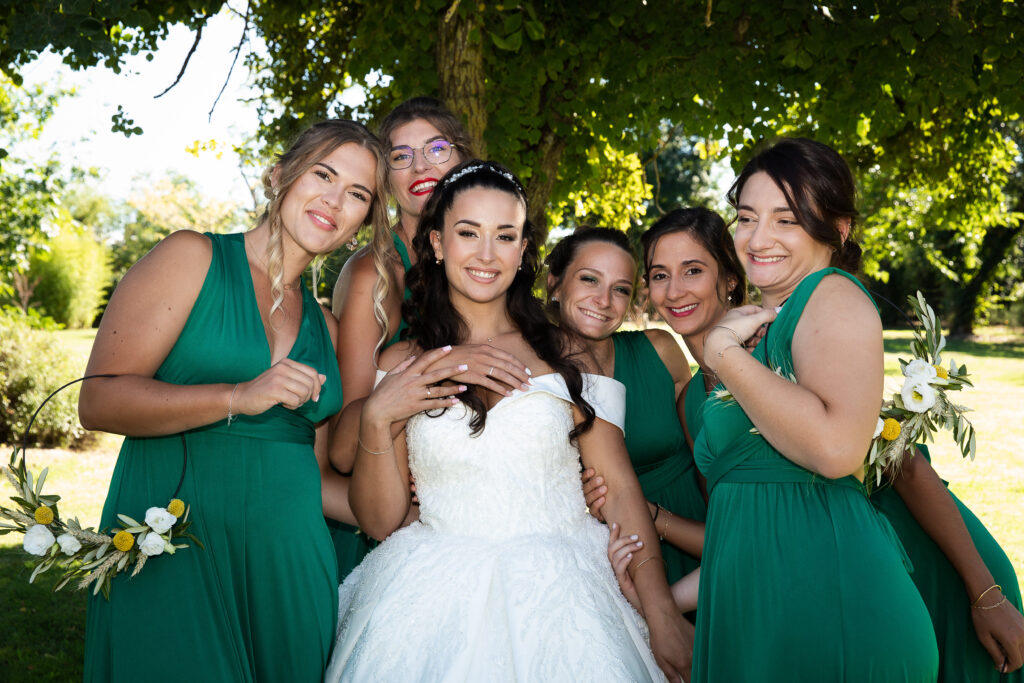 demoiselles d’honneur tenues vertes