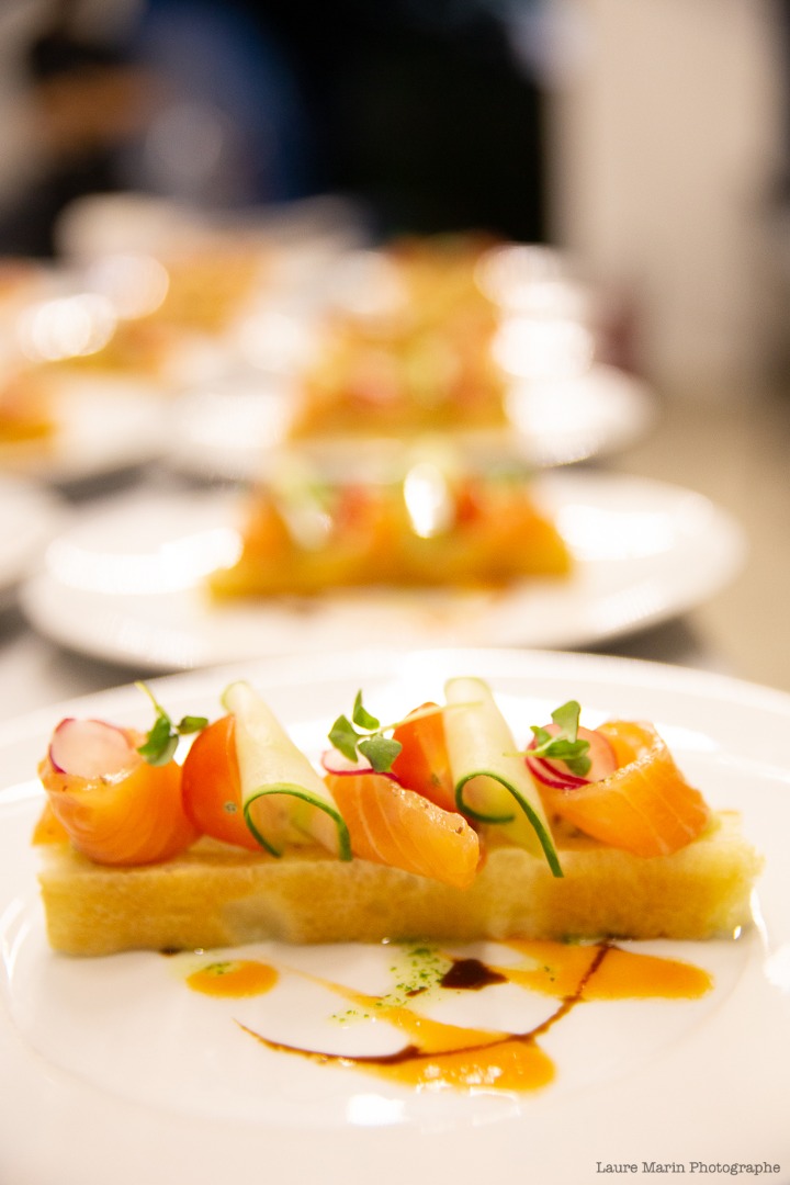Entrée saumon et légumes traiteur Toulouse