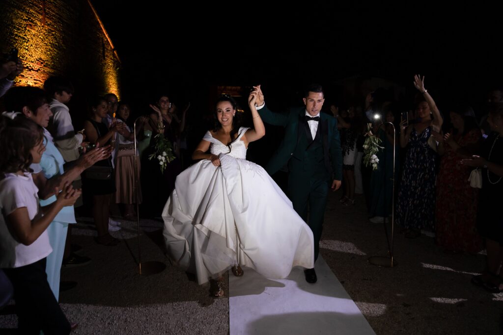 haie d’honneur pour les mariés