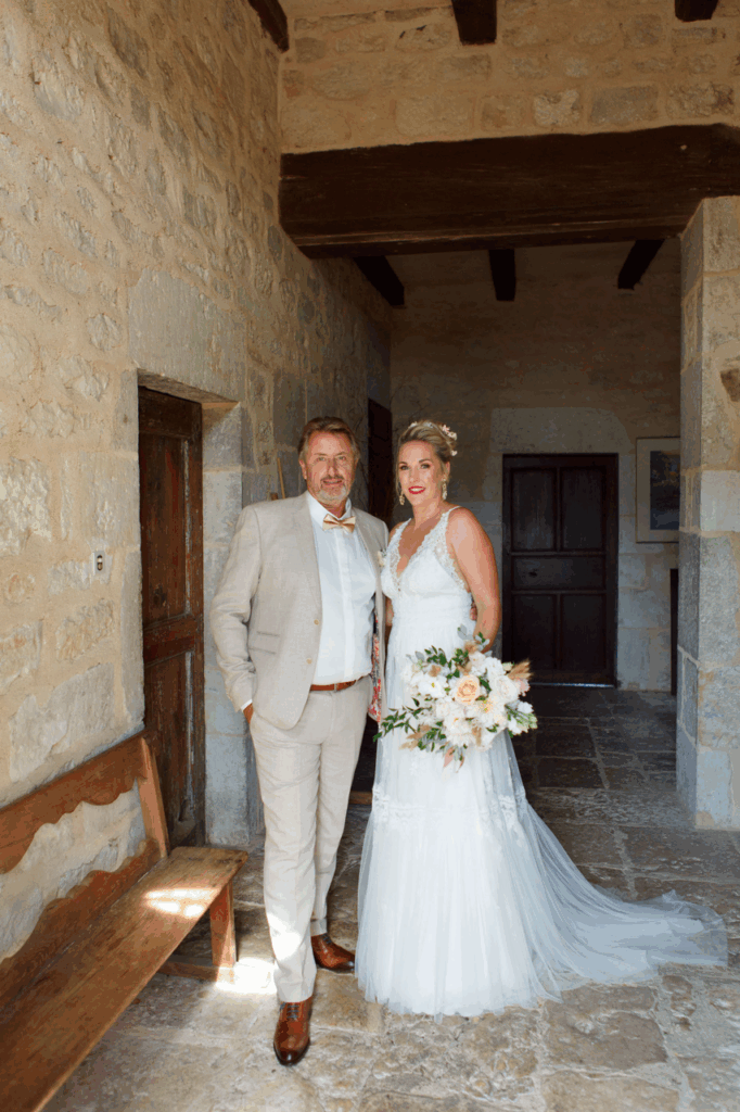 l’arrivée des mariés