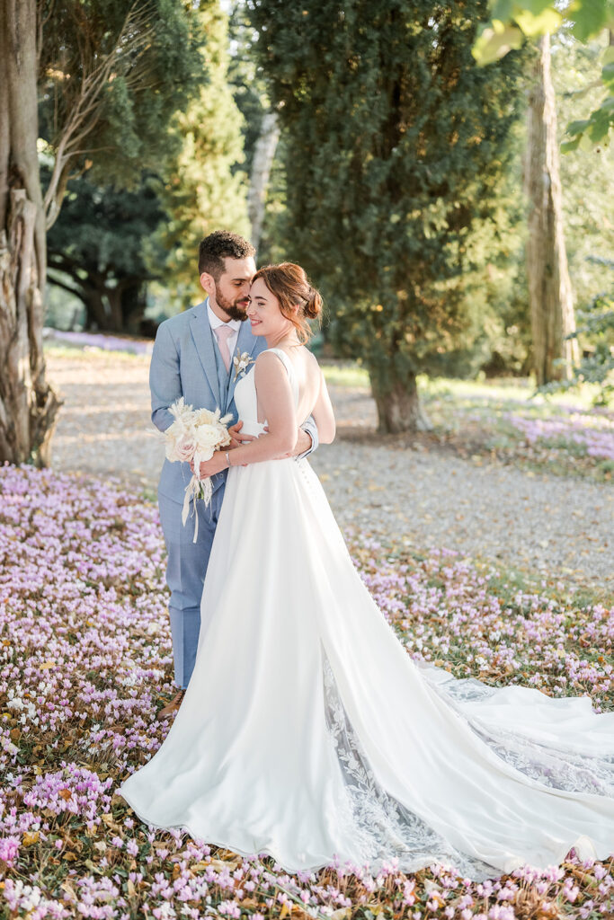 Longue traine de la mariée