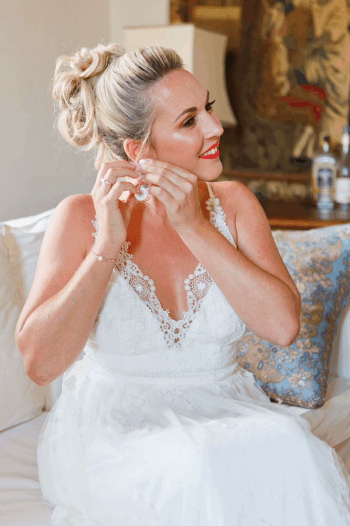 mariée se prépare