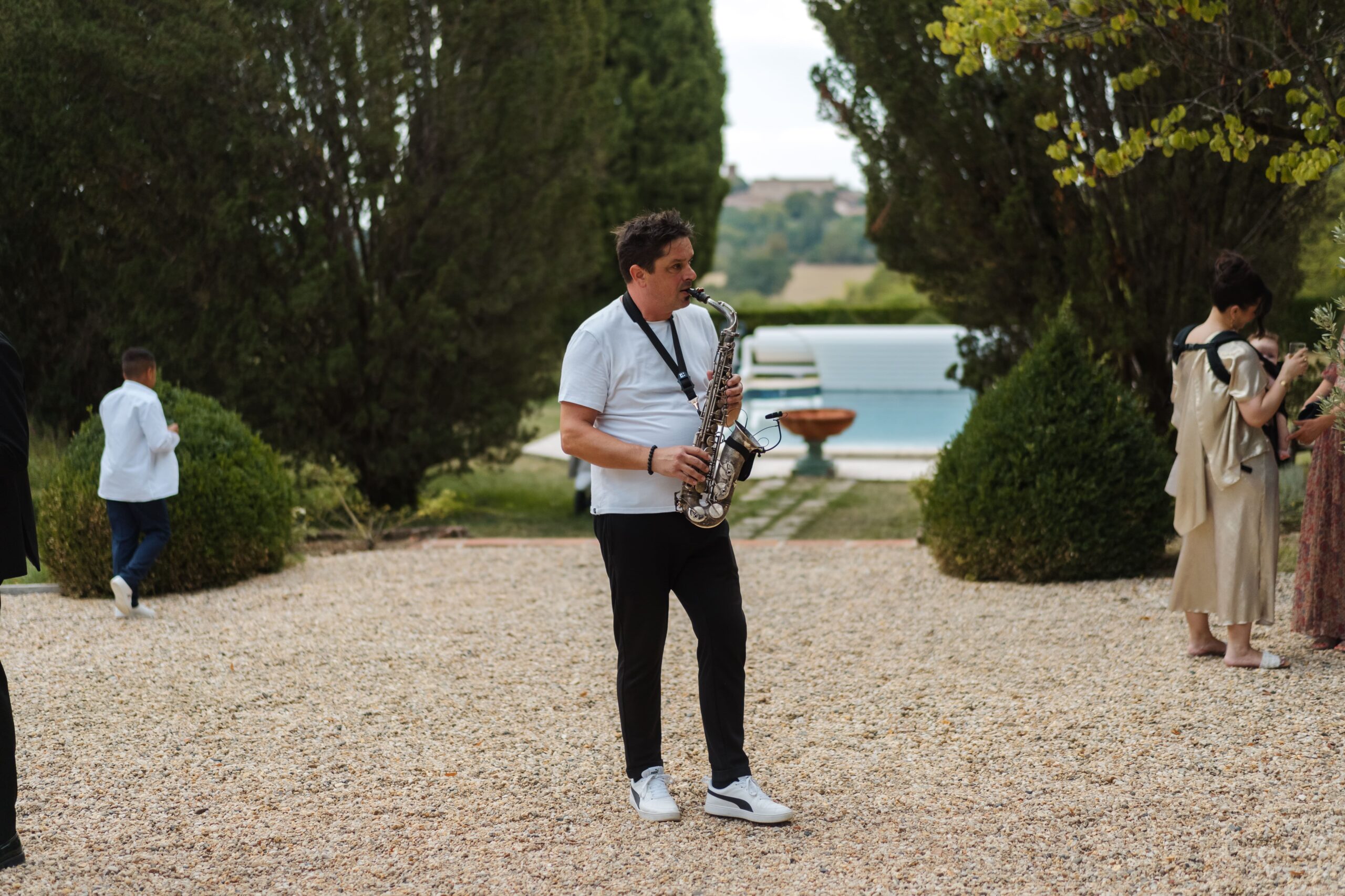 Saxophoniste surprise vin d’honneur