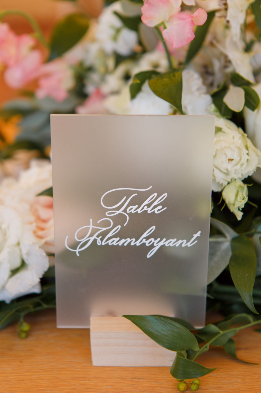 Nom de table en plexi