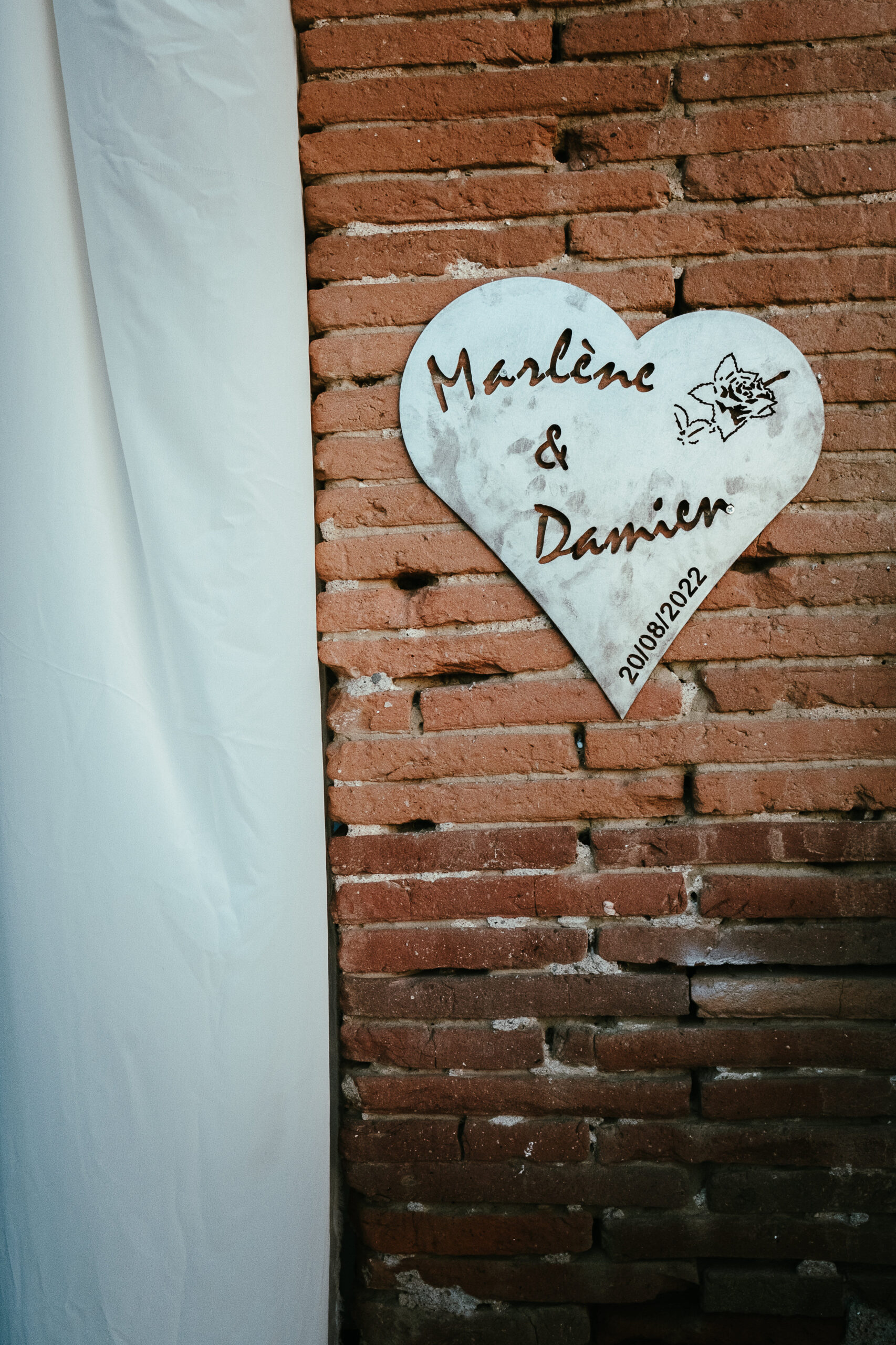 Panneau welcome personnalisé coeur