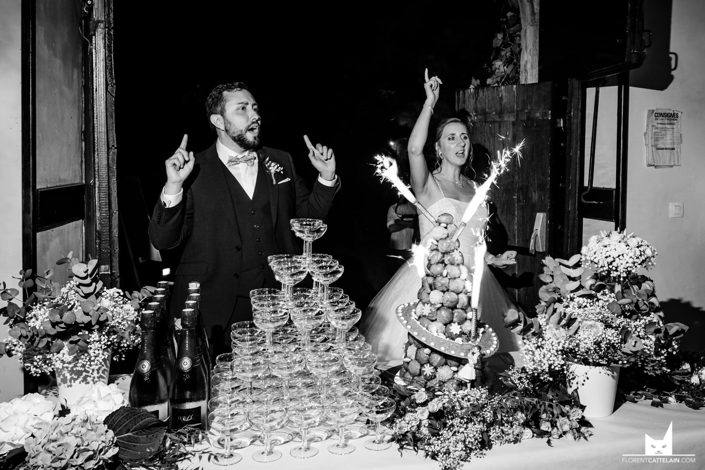 Pièce montée et fontaine de Champagne