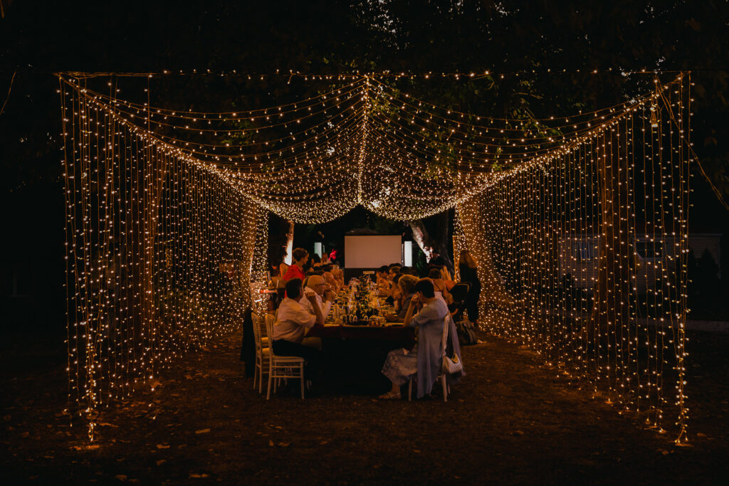 Plafond de LED pour repas en extérieur