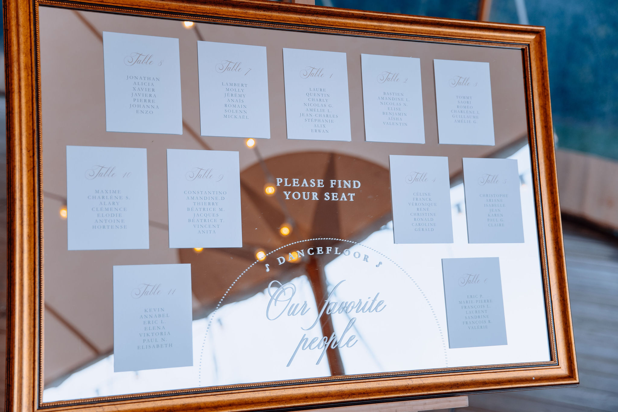 Plan de salle miroir