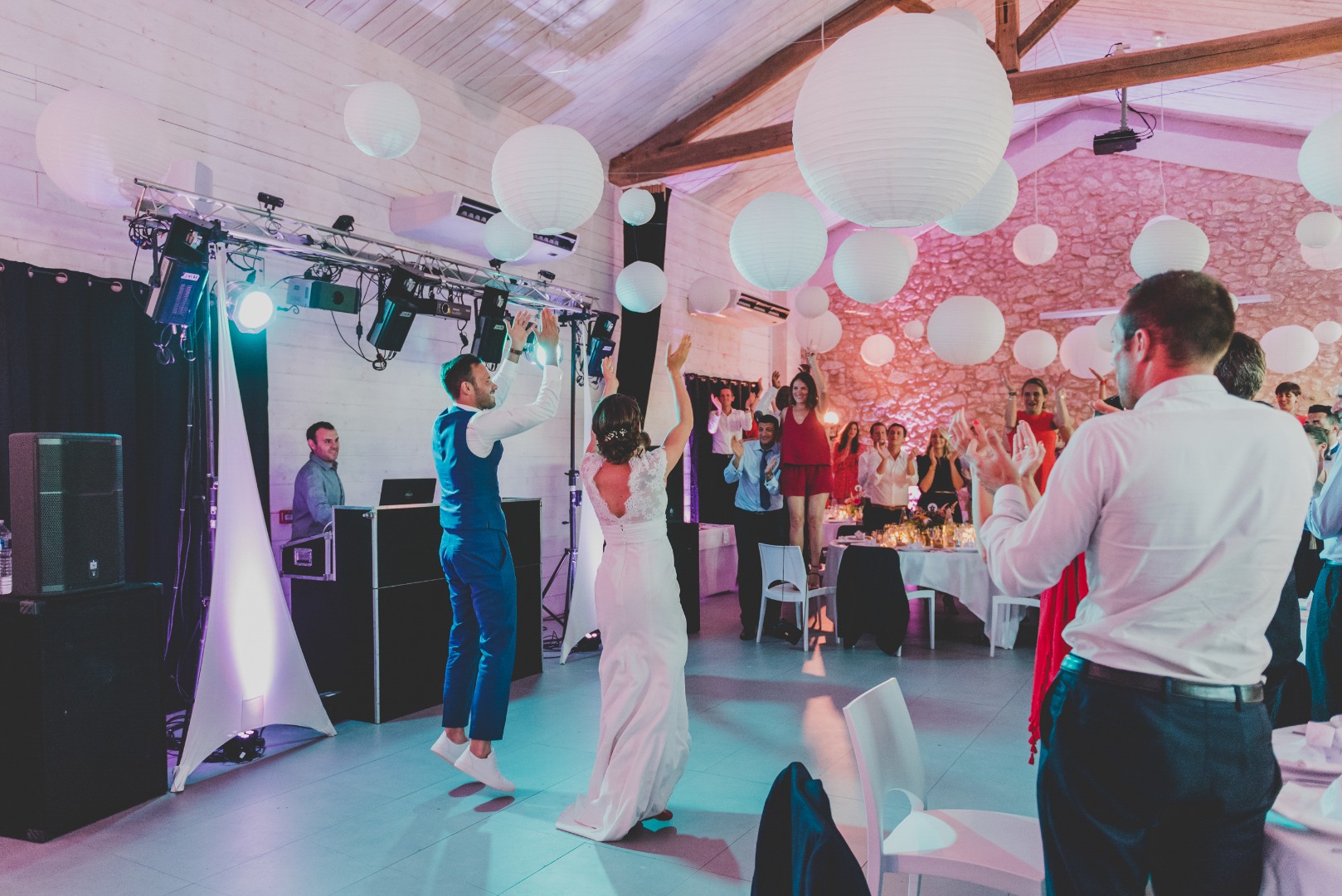 Soirée avec entrée de salle des mariés avec La Dolce Vita organisation de mariage à Auch