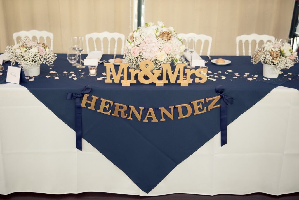 Table d’honneur personnalisée